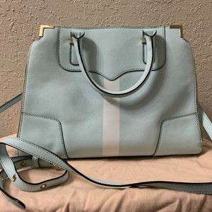 Rebecca Minkoff Amorous Satchel Saffiano Leather Light Turquoise
